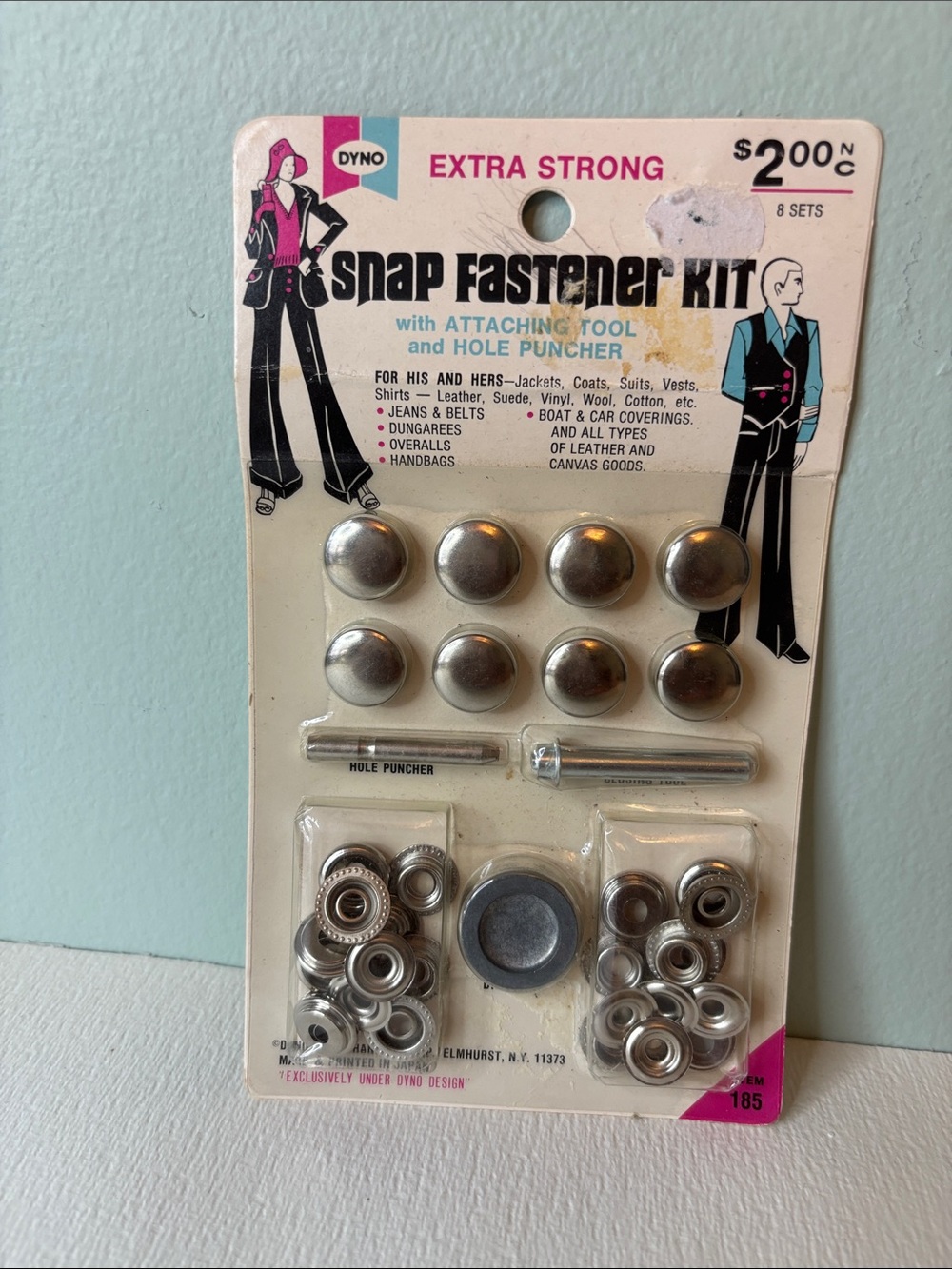 Vintage DYNO Extra Strong Snap Fastener Kit